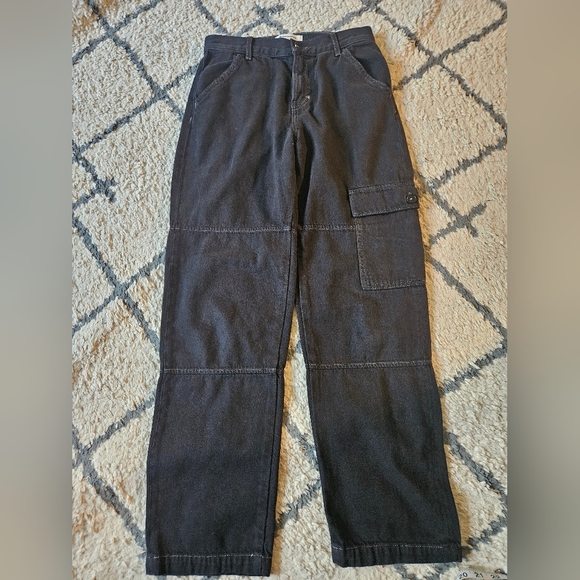 Reformation Soft Cotton Cargo Style Straight Leg Pant Size 25 - Picture 1 of 7